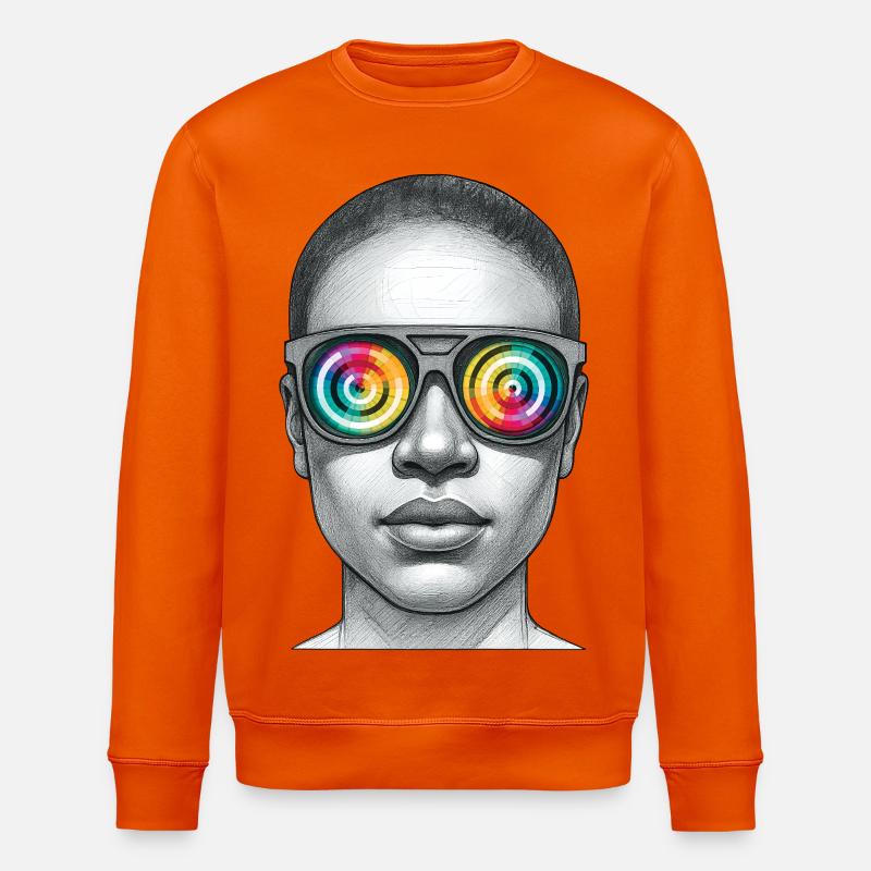 RAINBOW VISION – Geek & Science-Fiction - Stanley/Stella Unisex Bio-Sweatshirt ROLLER - Tieforange