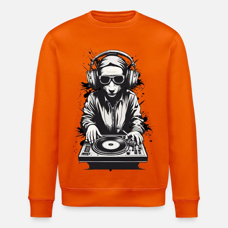 Moderner maskierter DJ - Stanley/Stella Unisex Bio-Sweatshirt ROLLER - Tieforange