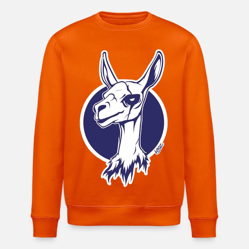 Lila Kreis Lama-Ikone - Stanley/Stella Unisex Bio-Sweatshirt ROLLER - Tieforange