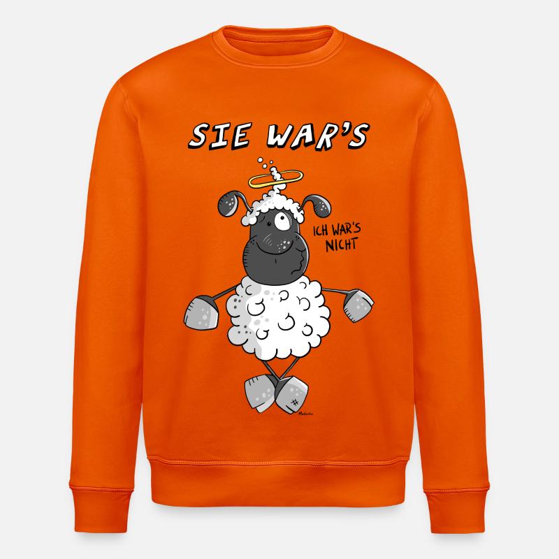 Sie war's Unschuldslamm - Stanley/Stella Unisex Bio-Sweatshirt ROLLER - Tieforange