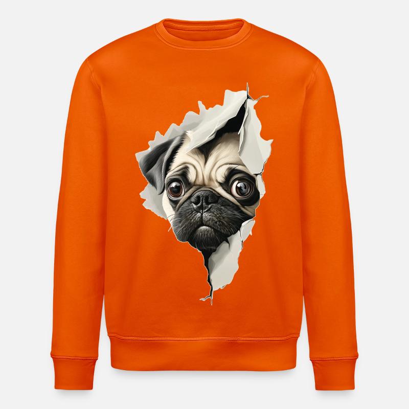 Mops - Stanley/Stella Unisex Bio-Sweatshirt ROLLER - Tieforange