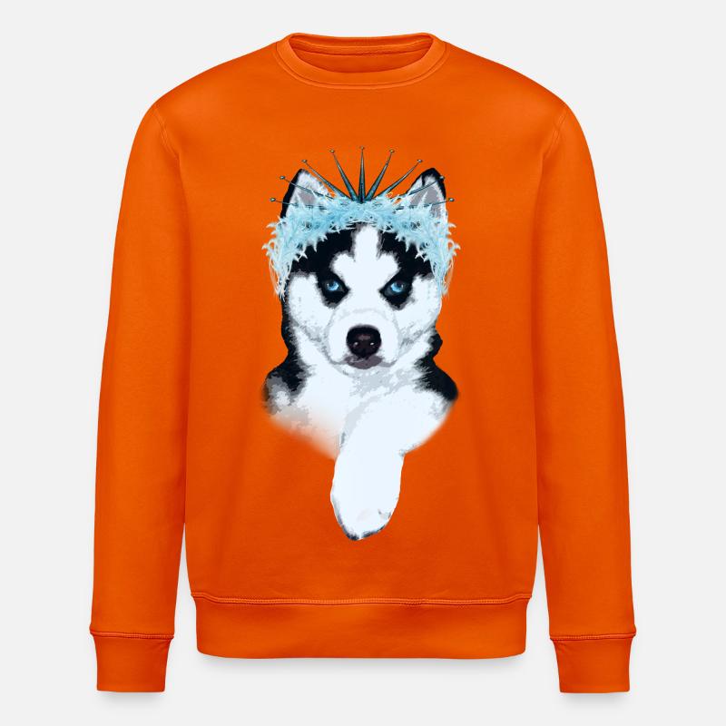 Princesse des glaces - Husky avec couronne - Sweat bio ROLLER Stanley/Stella Unisexe - orange profond