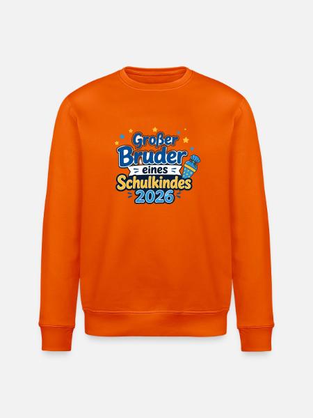 Großer Bruder 2026 - Stanley/Stella Unisex Bio-Sweatshirt ROLLER - Tieforange