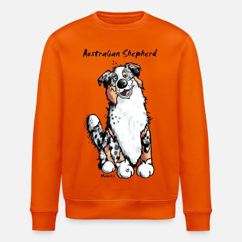 Witziger Australian Shepherd - Stanley/Stella Unisex Bio-Sweatshirt ROLLER - Tieforange