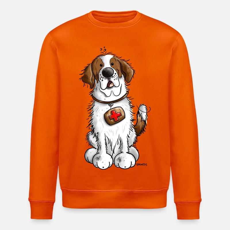Mignon Saint Bernard Chien - Sweat bio ROLLER Stanley/Stella Unisexe - orange profond