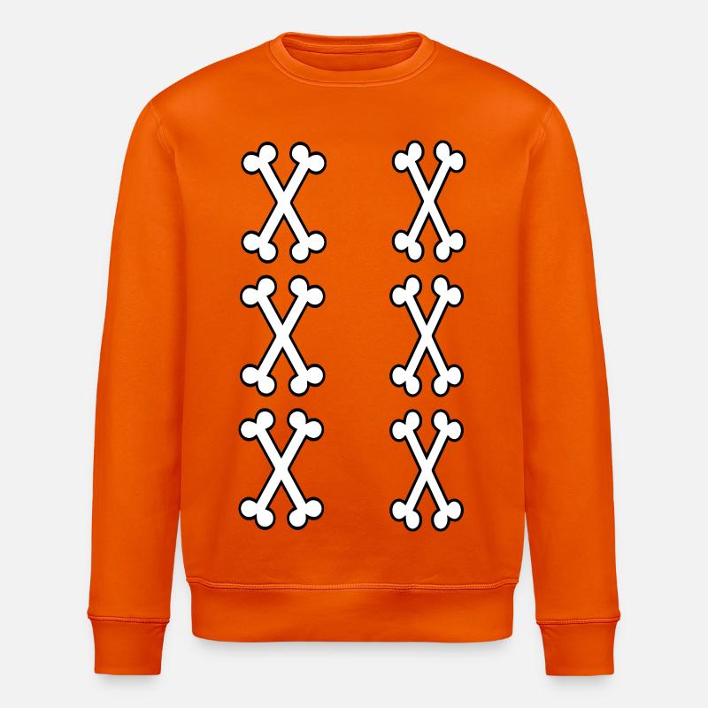 Zahl 11 Knochen - Stanley/Stella Unisex Bio-Sweatshirt ROLLER - Tieforange