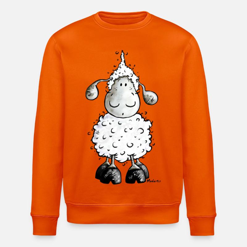Mc Wolle Wollschaf Schaf - Stanley/Stella Unisex Bio-Sweatshirt ROLLER - Tieforange