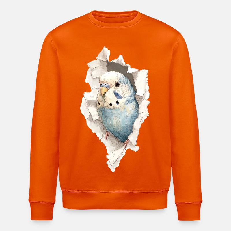 Perruche ondulée - Sweat bio ROLLER Stanley/Stella Unisexe - orange profond