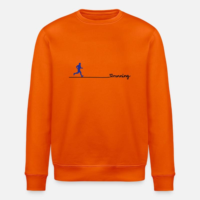 love running - Stanley/Stella Unisex Bio-Sweatshirt ROLLER - Tieforange