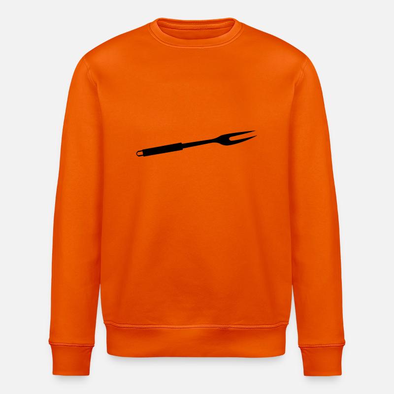 GRILL FORK Grill Tools - Stanley/Stella ROLLER Unisex Organic Sweatshirt - bright orange