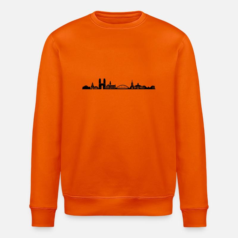 Skyline - Saarbrücken - Stanley/Stella Unisex Bio-Sweatshirt ROLLER - Tieforange