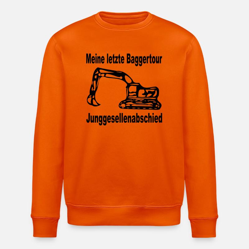 Junggesellenabschied - Einmal noch baggern - Stanley/Stella Unisex Bio-Sweatshirt ROLLER - Tieforange