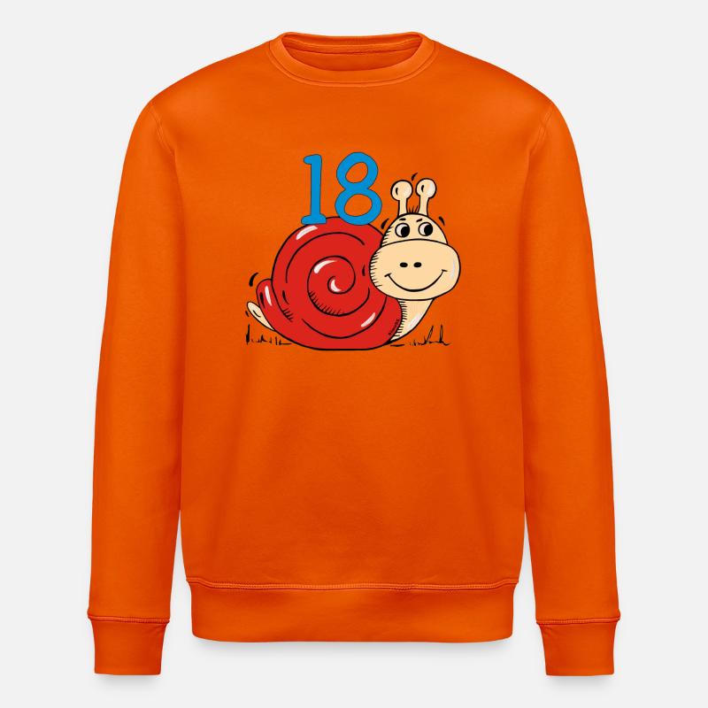 Snail 18 e anniversaire - Sweat bio ROLLER Stanley/Stella Unisexe - orange profond