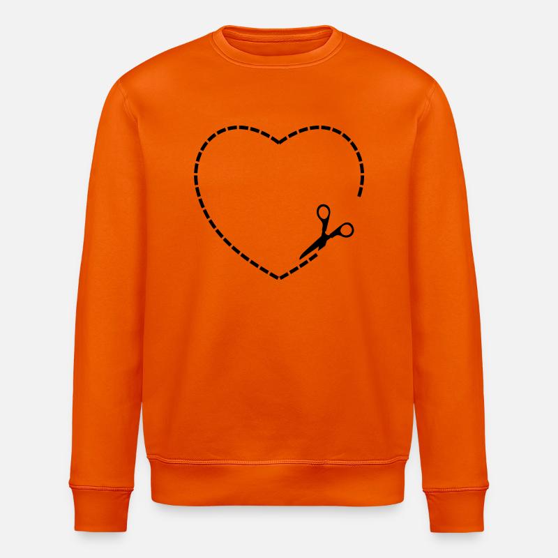 ciseaux coeur - Sweat bio ROLLER Stanley/Stella Unisexe - orange profond