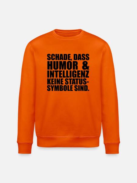 Intelligenz Statussysmbol - Stanley/Stella Unisex Bio-Sweatshirt ROLLER - Tieforange