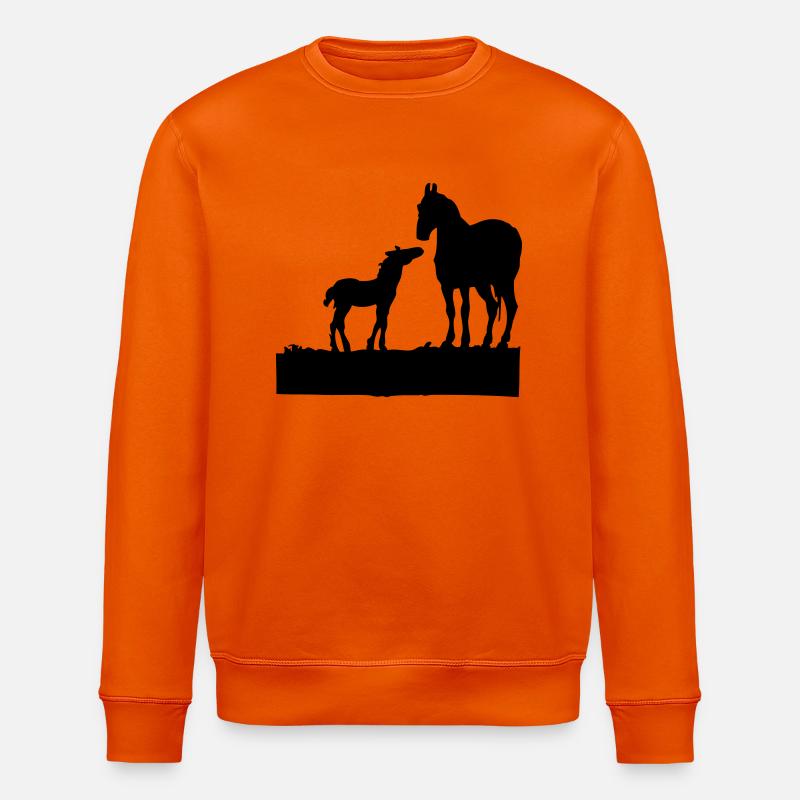 Cheval - Sweat bio ROLLER Stanley/Stella Unisexe - orange profond