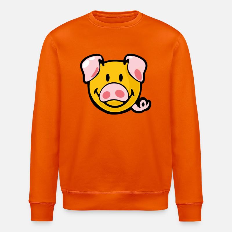 Smiley Pig - Sweat bio ROLLER Stanley/Stella Unisexe - orange profond