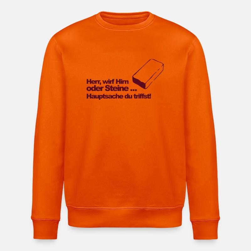 Hirn oder Steine (md) - Stanley/Stella Unisex Bio-Sweatshirt ROLLER - Tieforange