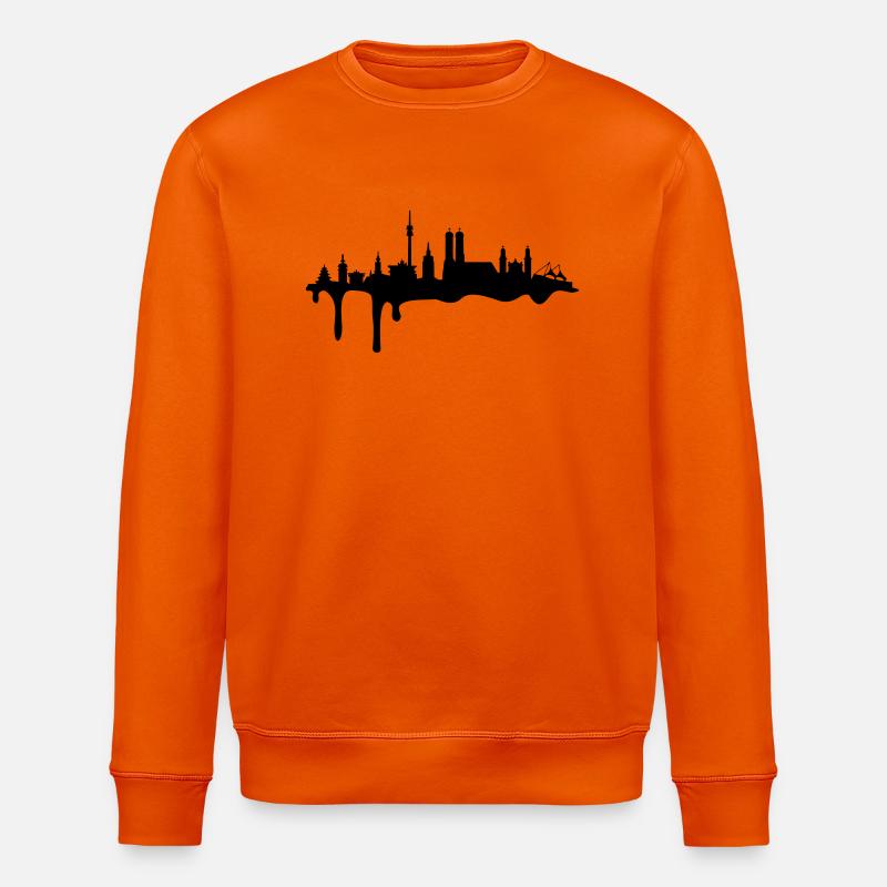 Skyline München Farbe - Stanley/Stella Unisex Bio-Sweatshirt ROLLER - Tieforange