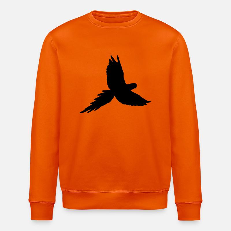 papagei_silhouette - Stanley/Stella Unisex Bio-Sweatshirt ROLLER - Tieforange