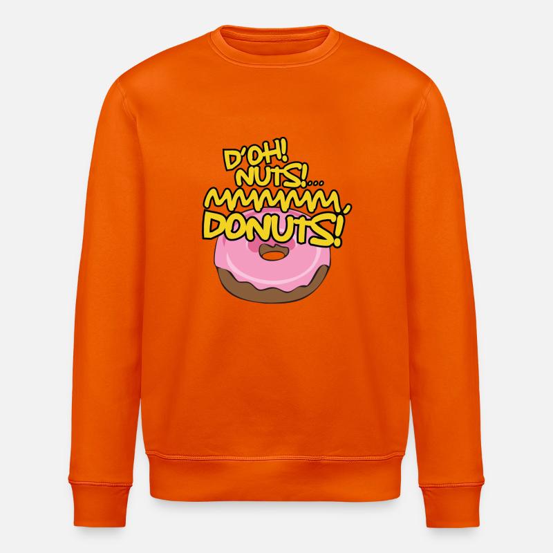 D'OH NUTS (Donuts) - Sweat bio ROLLER Stanley/Stella Unisexe - orange profond