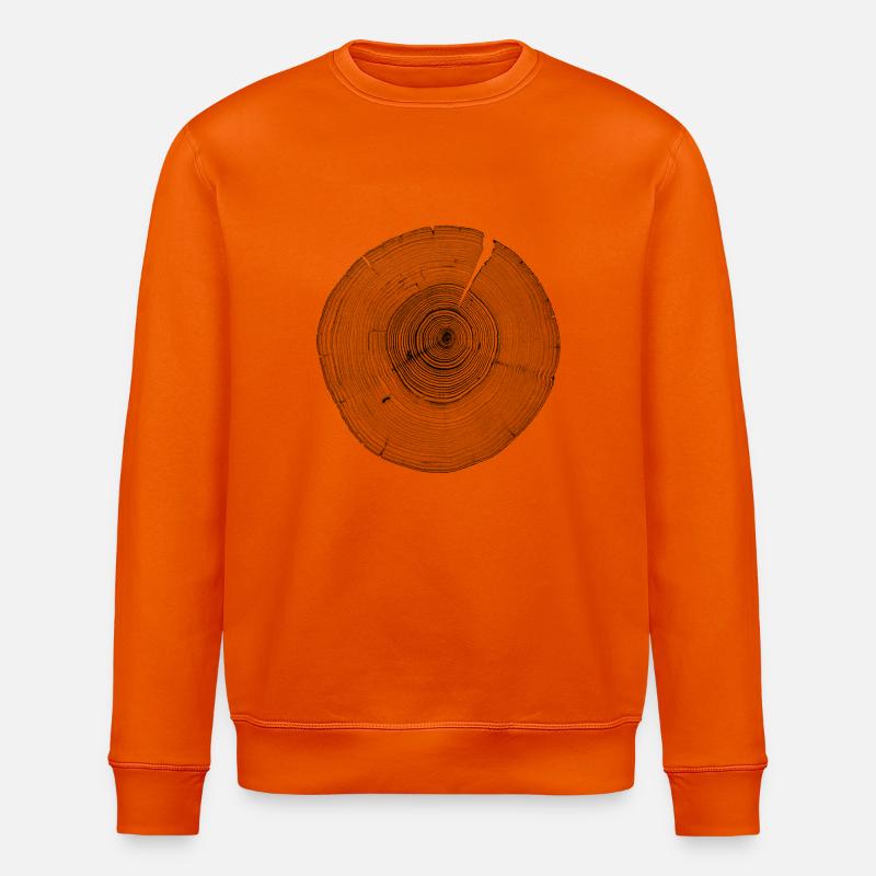 Baumringe Jahresringe Baum Querschnitt - Stanley/Stella Unisex Bio-Sweatshirt ROLLER - Tieforange