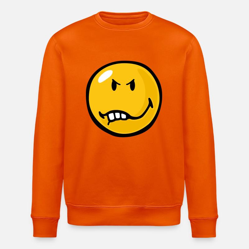 Smiley Anger Vexed - Stanley/Stella Unisex Bio-Sweatshirt ROLLER - Tieforange