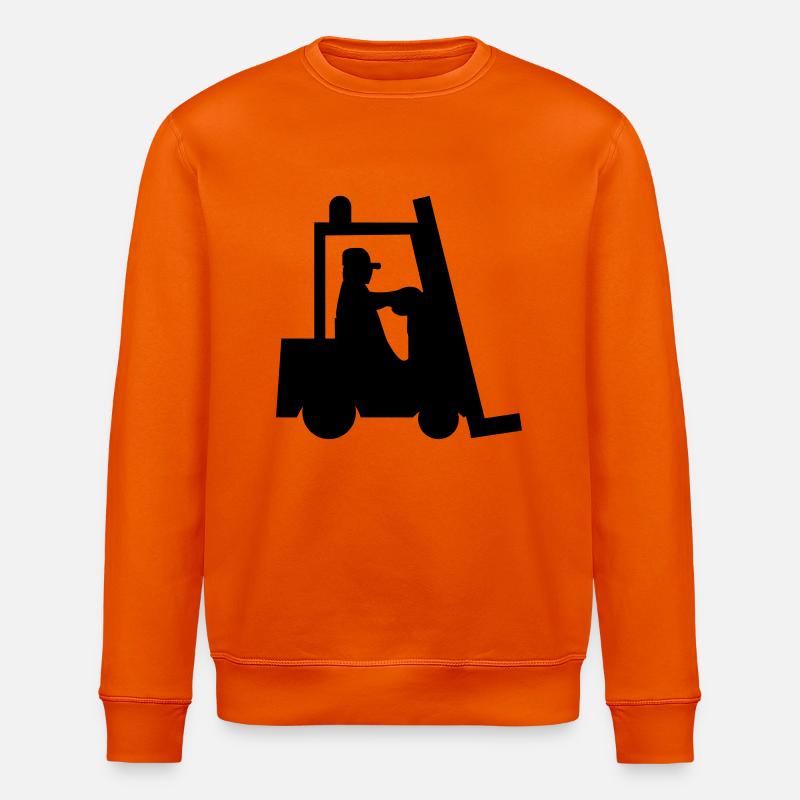 stapler fahrer - Stanley/Stella Unisex Bio-Sweatshirt ROLLER - Tieforange