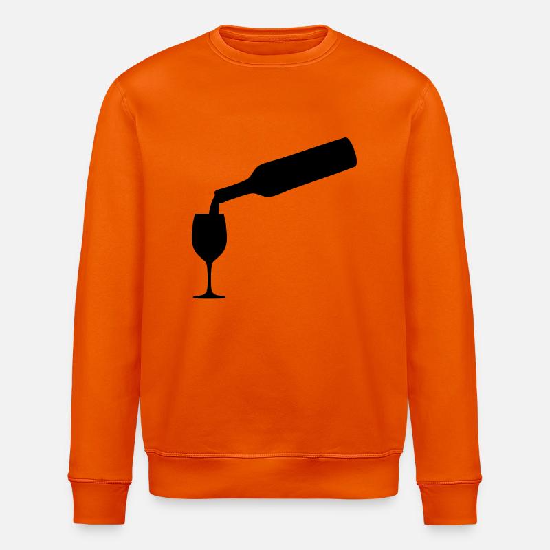 wine bottle - Stanley/Stella ROLLER Unisex Organic Sweatshirt - bright orange
