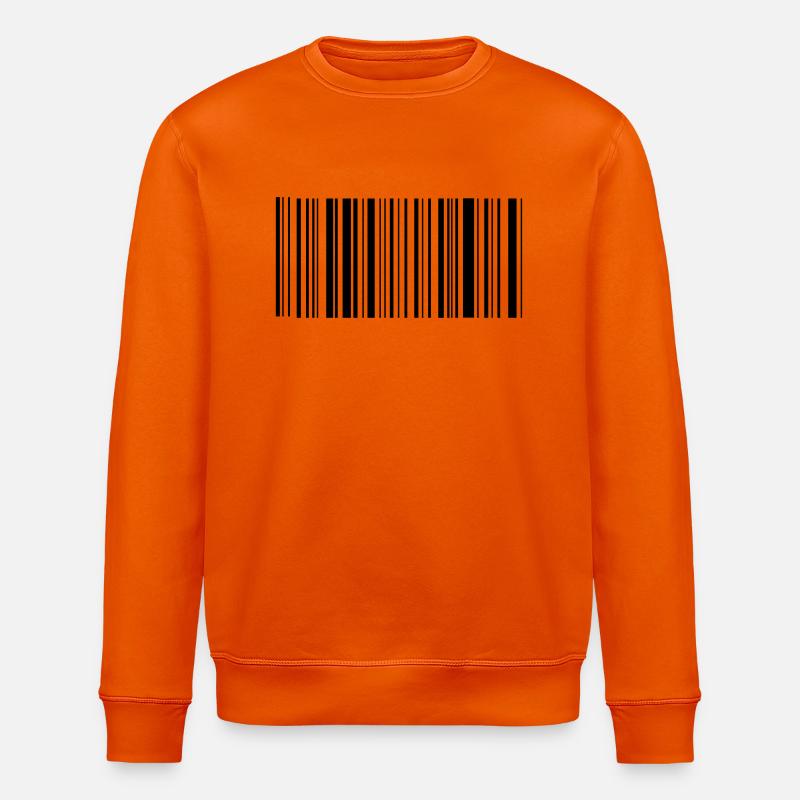 Bar code - Stanley/Stella ROLLER Unisex Organic Sweatshirt - bright orange