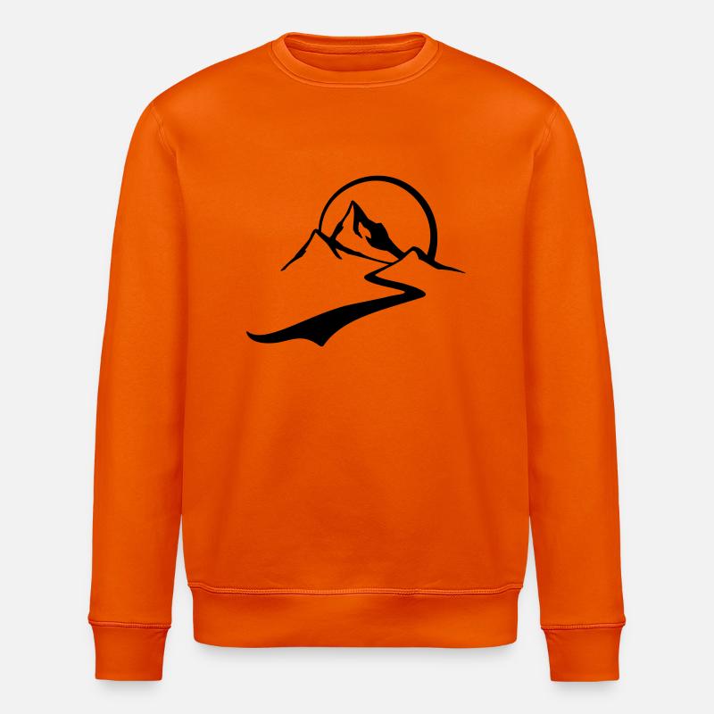 berg_tour - Stanley/Stella Unisex Bio-Sweatshirt ROLLER - Tieforange