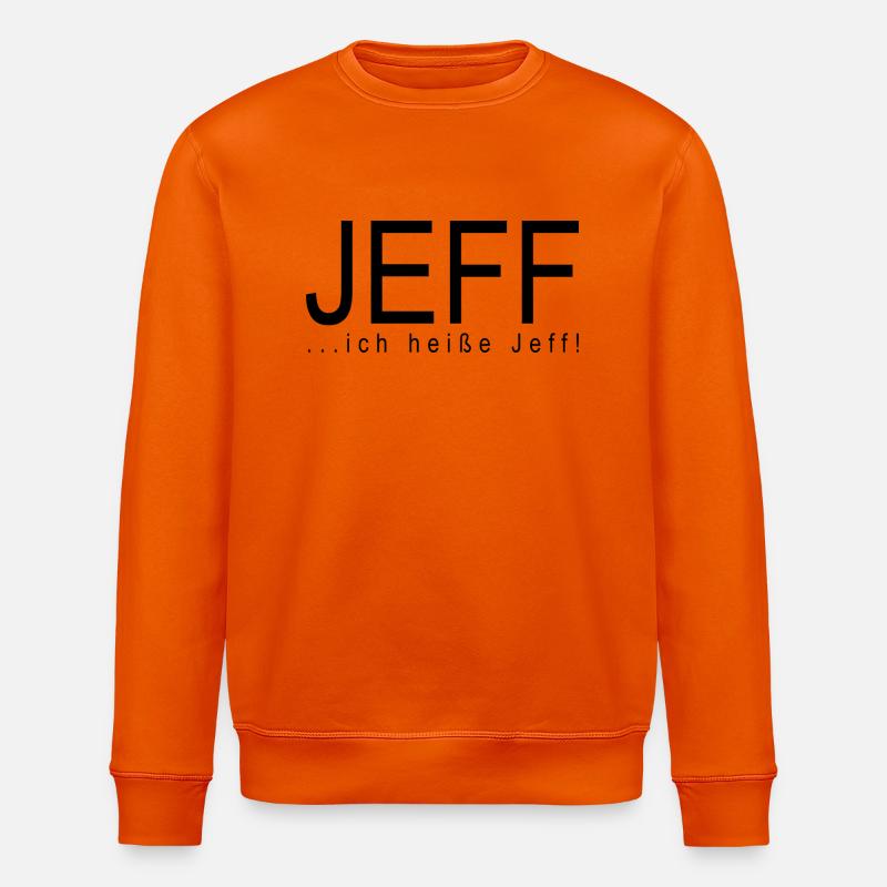 Jeff..ich heiße Jeff - Stanley/Stella Unisex Bio-Sweatshirt ROLLER - Tieforange