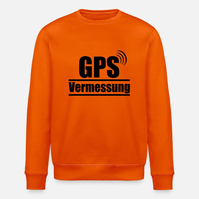GPS-Vermessung - Stanley/Stella Unisex Bio-Sweatshirt ROLLER - Tieforange