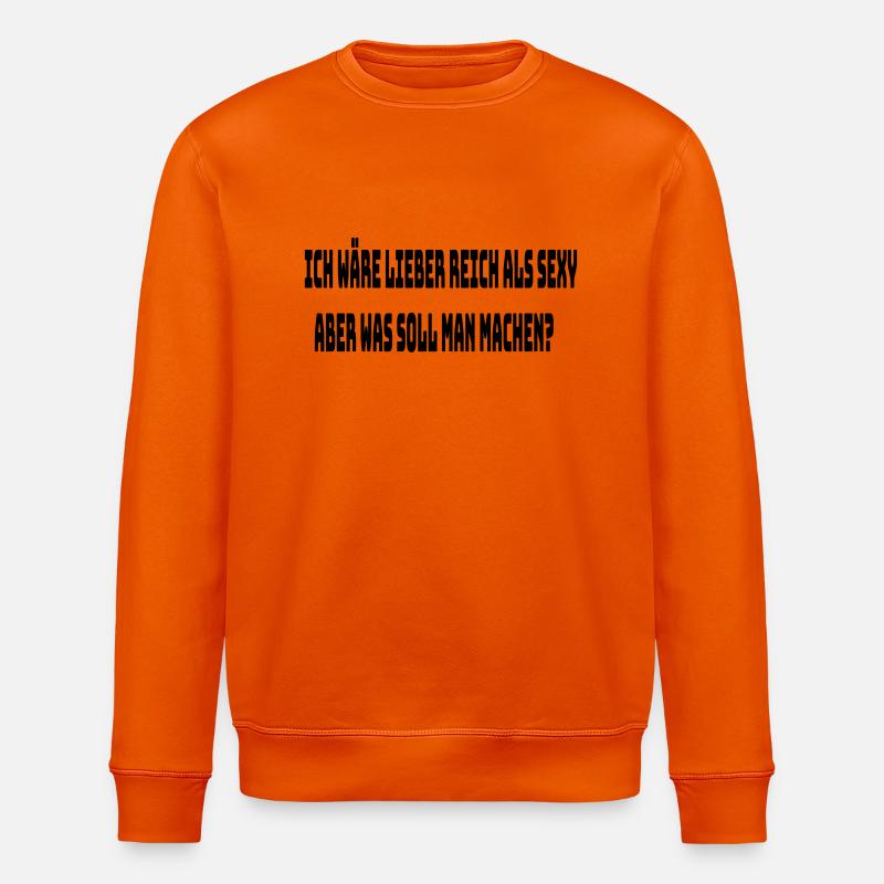 Lustig Geschenk - Stanley/Stella Unisex Bio-Sweatshirt ROLLER - Tieforange