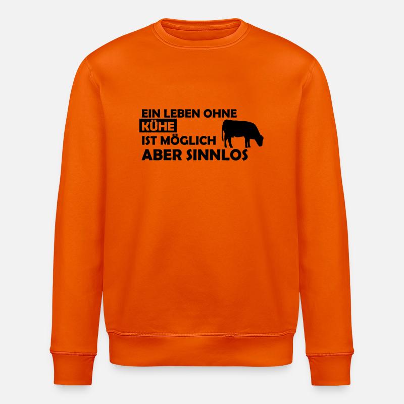 ein leben ohne kühe - Stanley/Stella Unisex Bio-Sweatshirt ROLLER - Tieforange