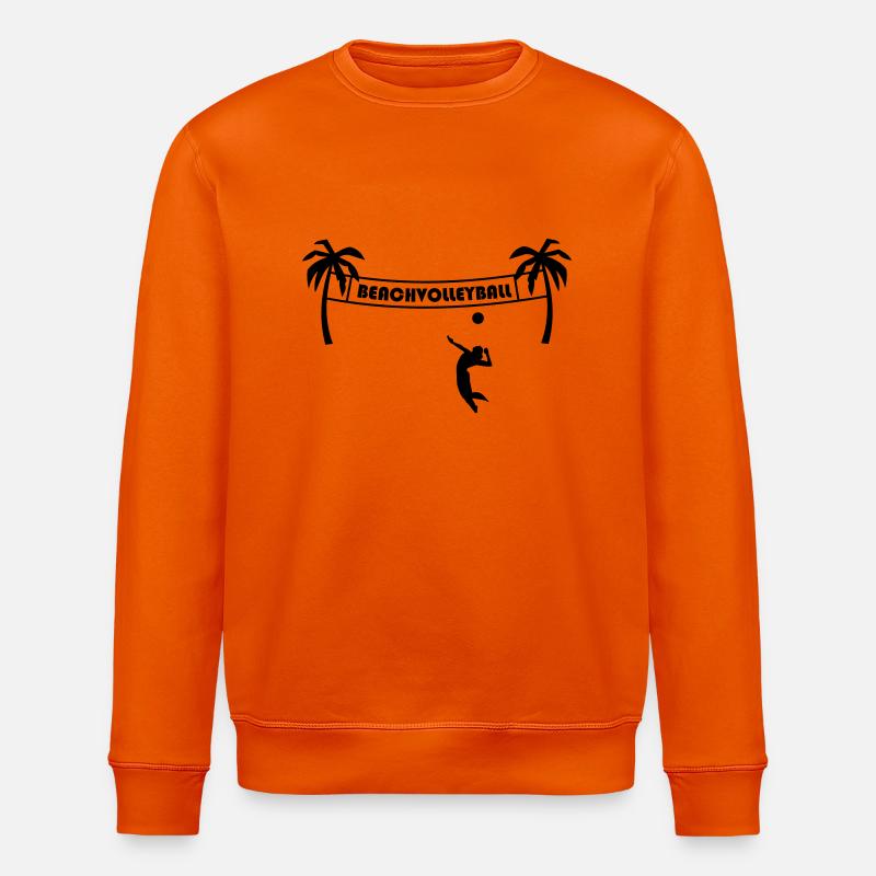 Beachvolley,volley-ball,plage,plage net,le soleil - Sweat bio ROLLER Stanley/Stella Unisexe - orange profond
