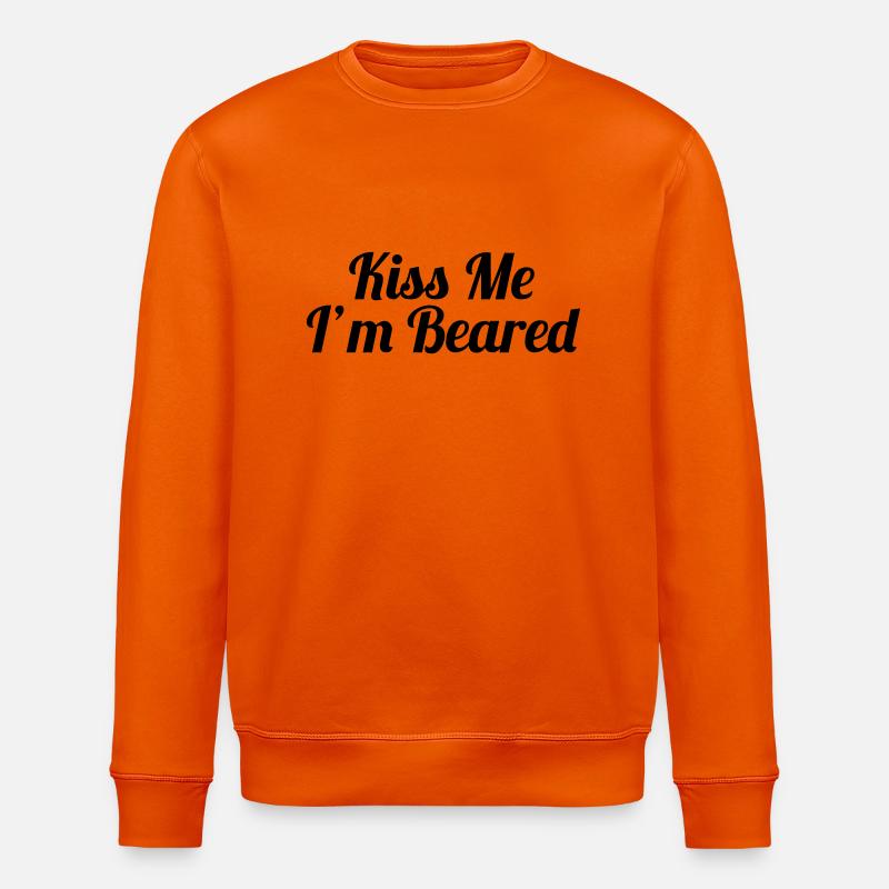 Kiss Me, I'm Beared - Stanley/Stella ROLLER Unisex Organic Sweatshirt - bright orange