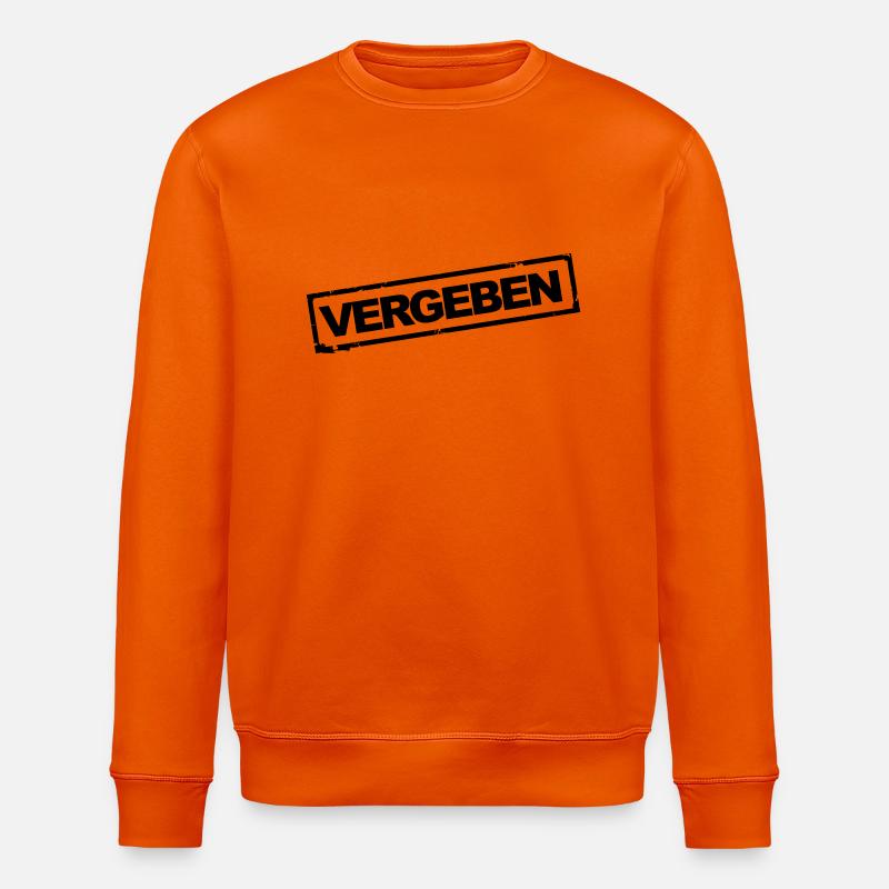 Vergeben - Stanley/Stella Unisex Bio-Sweatshirt ROLLER - Tieforange