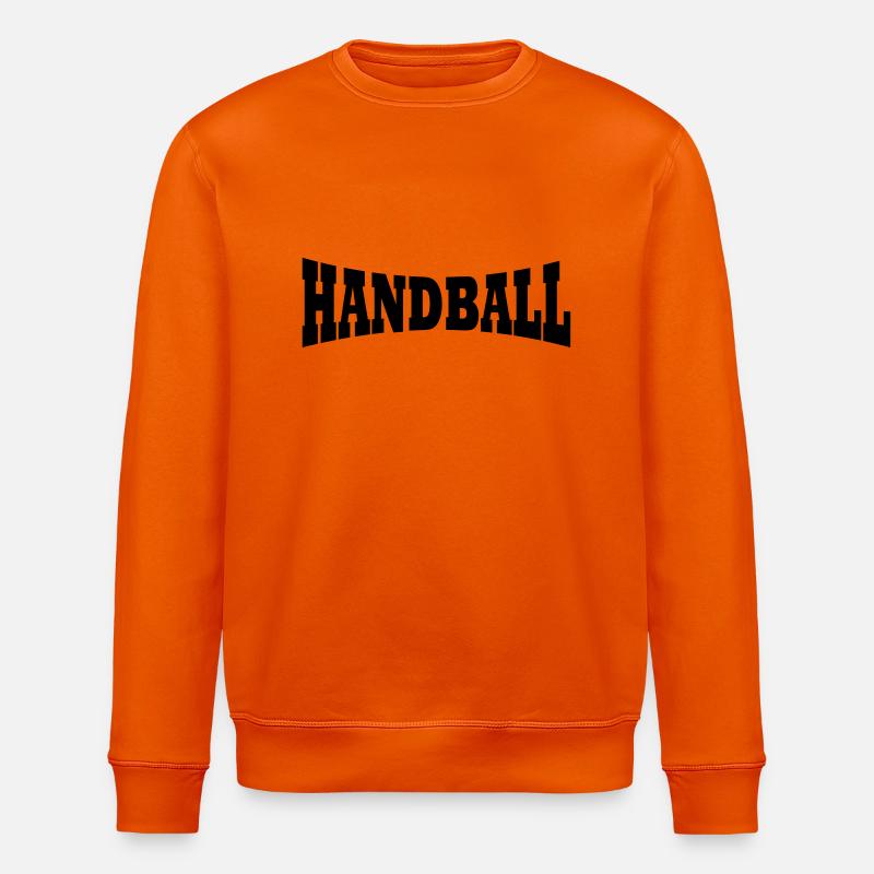 Handball Schriftzug - Stanley/Stella Unisex Bio-Sweatshirt ROLLER - Tieforange