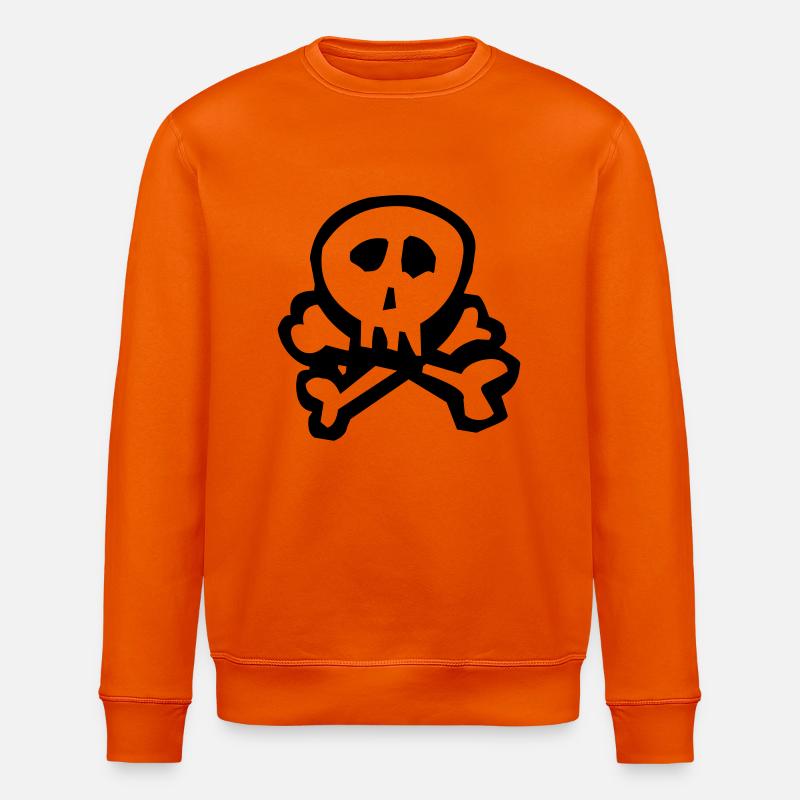 Funny Skull - Stanley/Stella Unisex Bio-Sweatshirt ROLLER - Tieforange