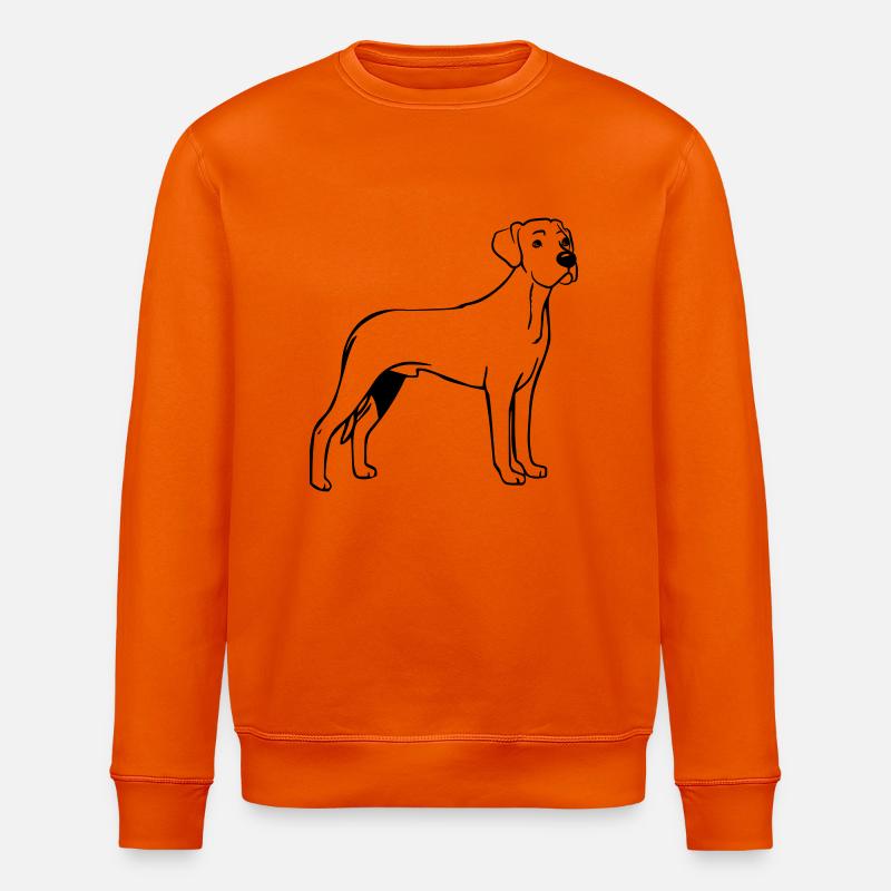 Chien Rhodesian Ridgeback - Sweat bio ROLLER Stanley/Stella Unisexe - orange profond