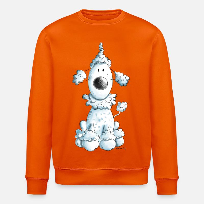 Fröhlicher Pudel - Stanley/Stella Unisex Bio-Sweatshirt ROLLER - Tieforange