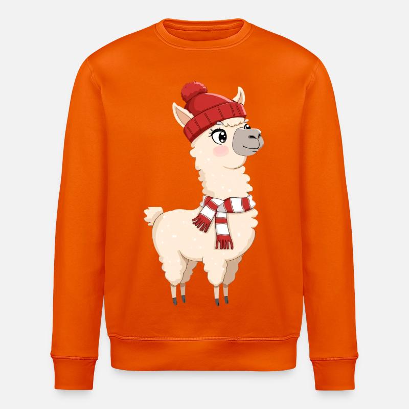 Alpaga d'hiver avec bonnet et écharpe - Sweat bio ROLLER Stanley/Stella Unisexe - orange profond