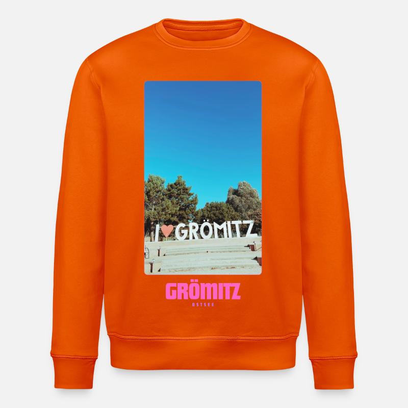 Grömitz _ Ostsee - Stanley/Stella Unisex Bio-Sweatshirt ROLLER - Tieforange