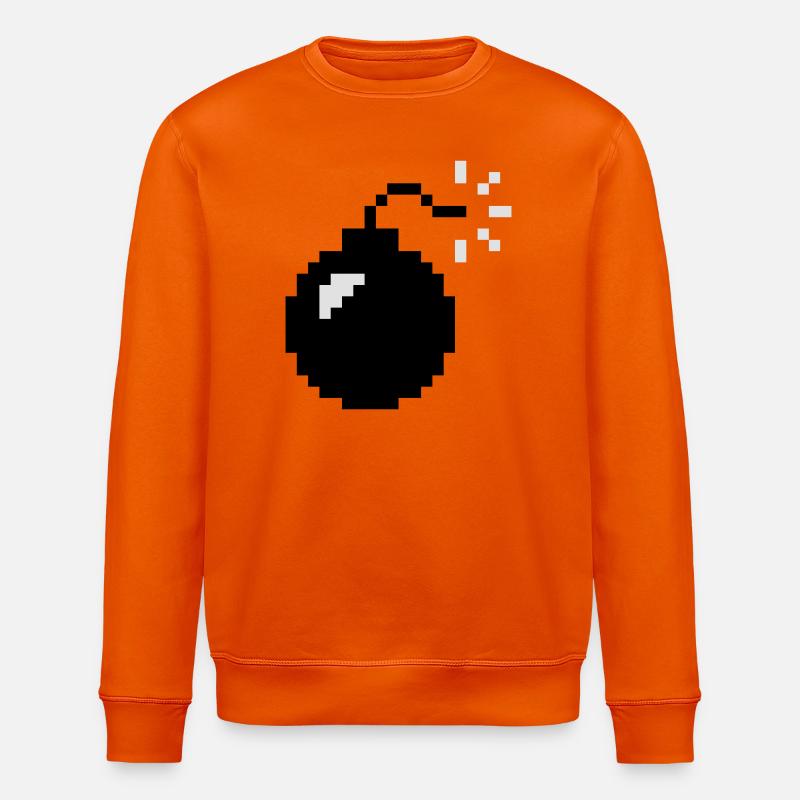 Pixel Bomb | Bombe | Explosion - Sweat bio ROLLER Stanley/Stella Unisexe - orange profond