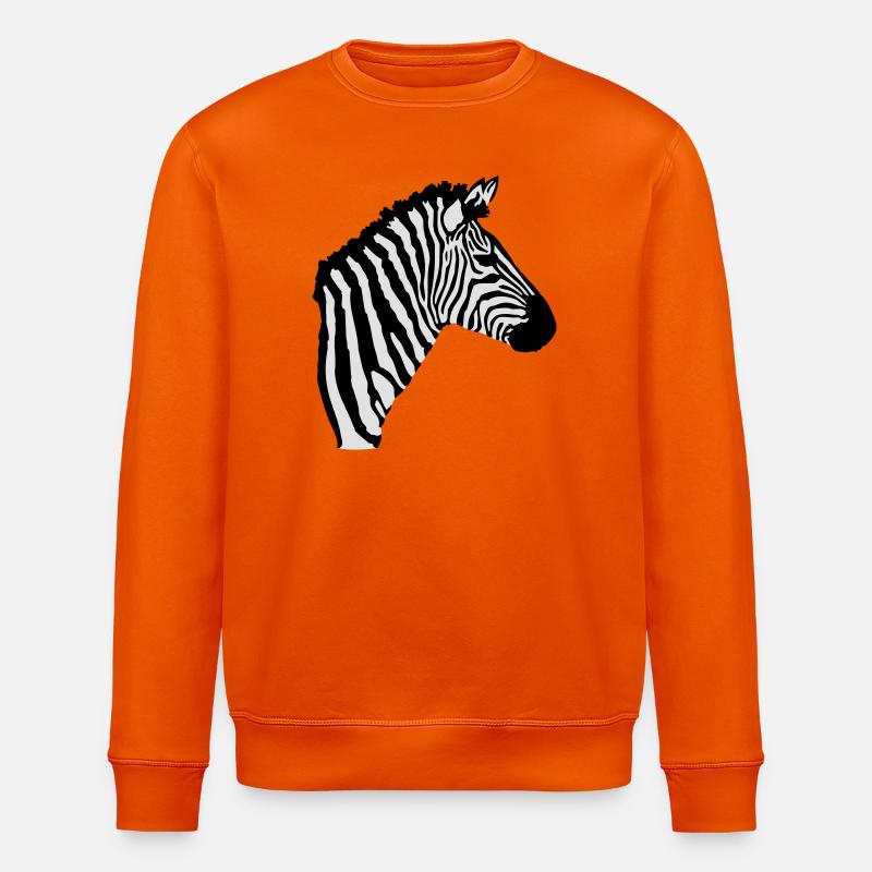 Zebra Kopf - Stanley/Stella Unisex Bio-Sweatshirt ROLLER - Tieforange
