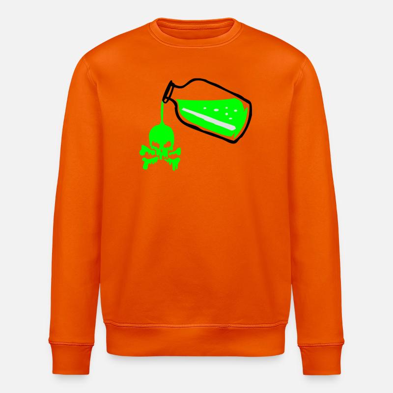 Gift Flasche mit Totenkopf - Stanley/Stella Unisex Bio-Sweatshirt ROLLER - Tieforange