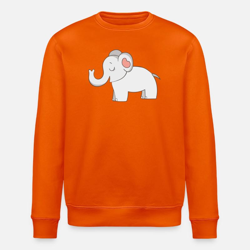 éléphant - Sweat bio ROLLER Stanley/Stella Unisexe - orange profond