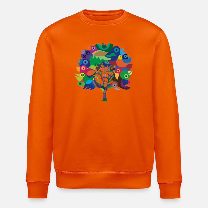 Overbirded arbre - Sweat bio ROLLER Stanley/Stella Unisexe - orange profond