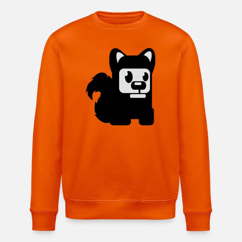 hund fuchs wolf - Stanley/Stella Unisex Bio-Sweatshirt ROLLER - Tieforange